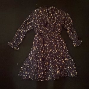 Size small. Navy dress with yellow little flowers. Size small.